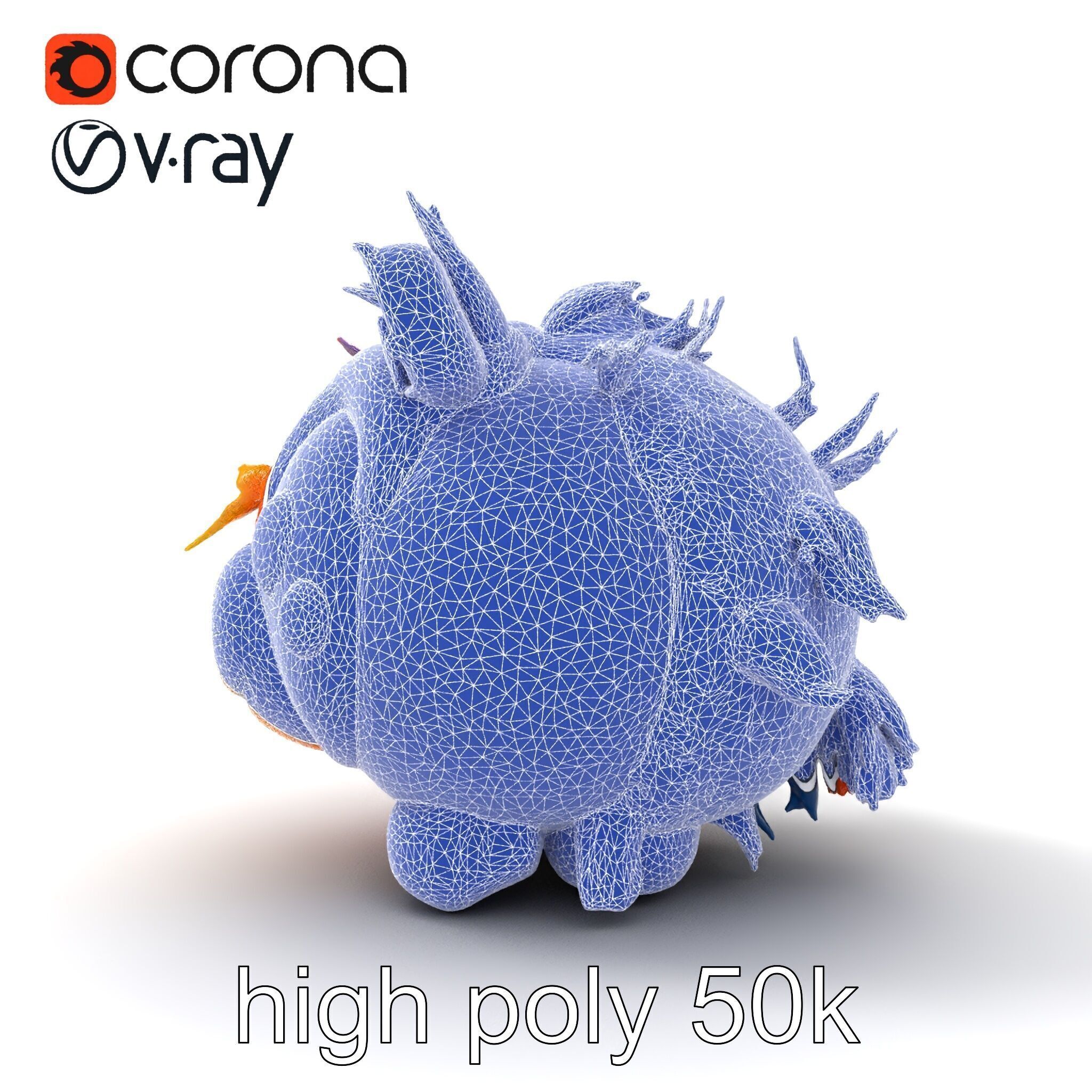 Vibrant Plush Toy Creature model pack Low-poly 3D model_31