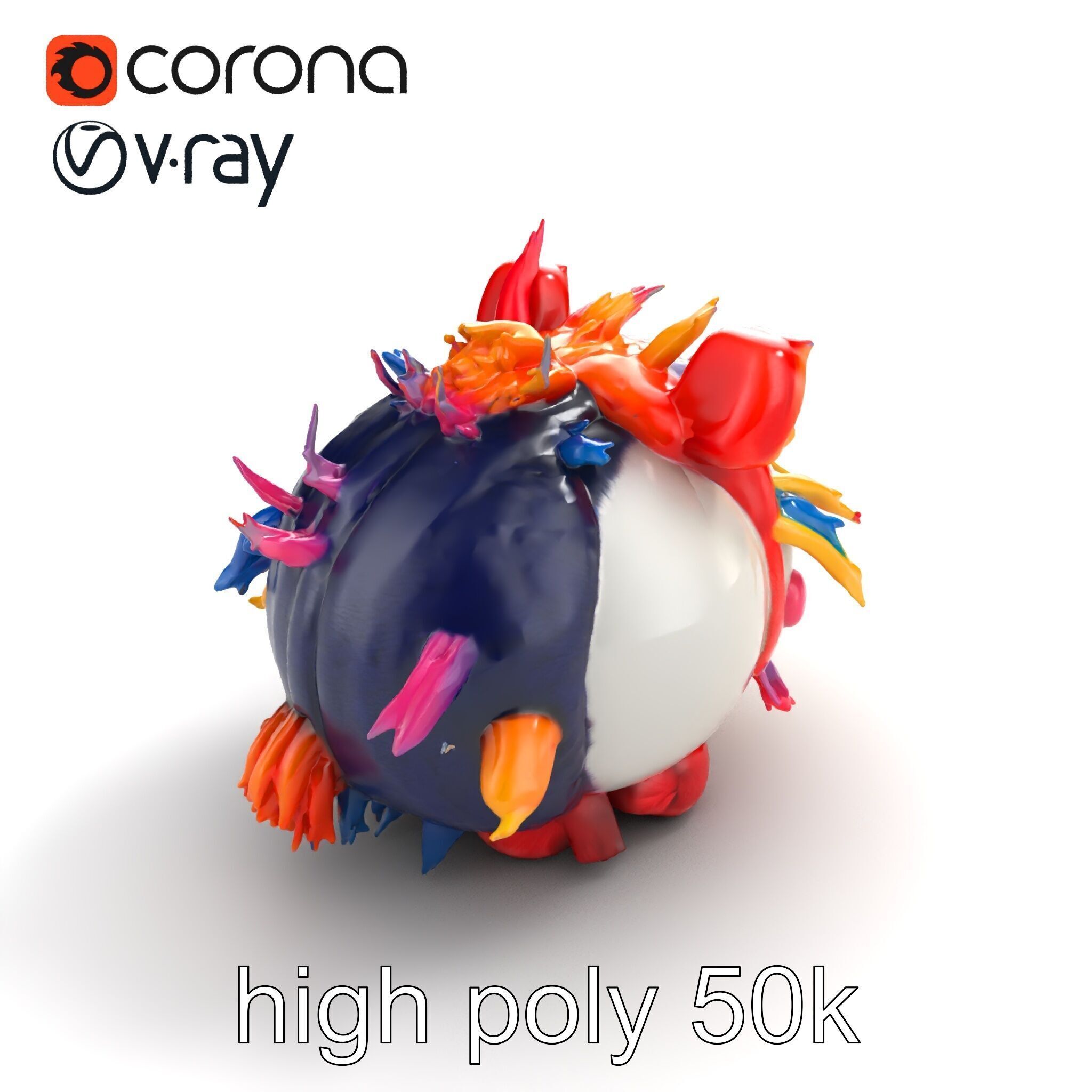 Vibrant Plush Toy Creature model pack Low-poly 3D model_23