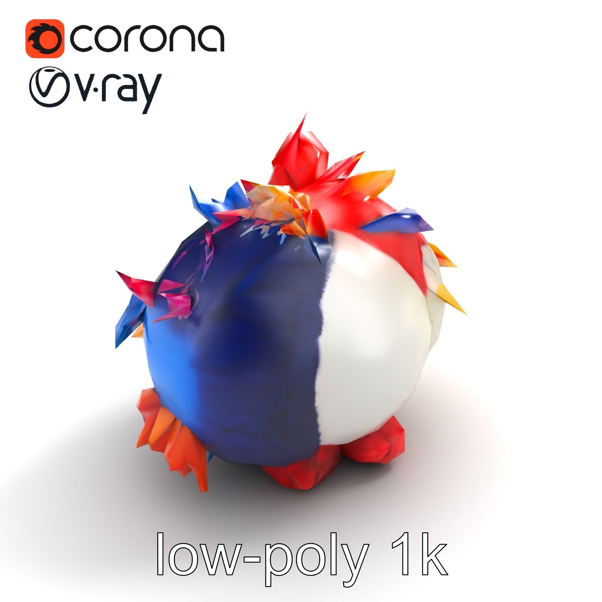 Vibrant Plush Toy Creature model pack Low-poly 3D model_9