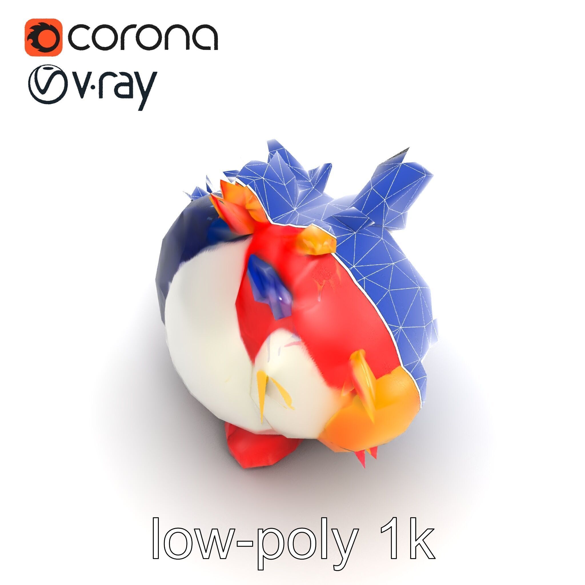 Vibrant Plush Toy Creature model pack Low-poly 3D model_12