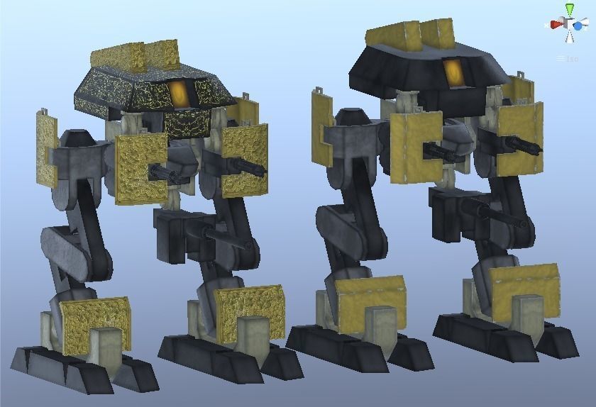 Mecha Ashigaru Low-poly 3D model_3