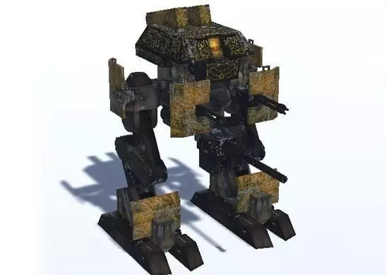 Mecha Ashigaru Low-poly 3D model_0