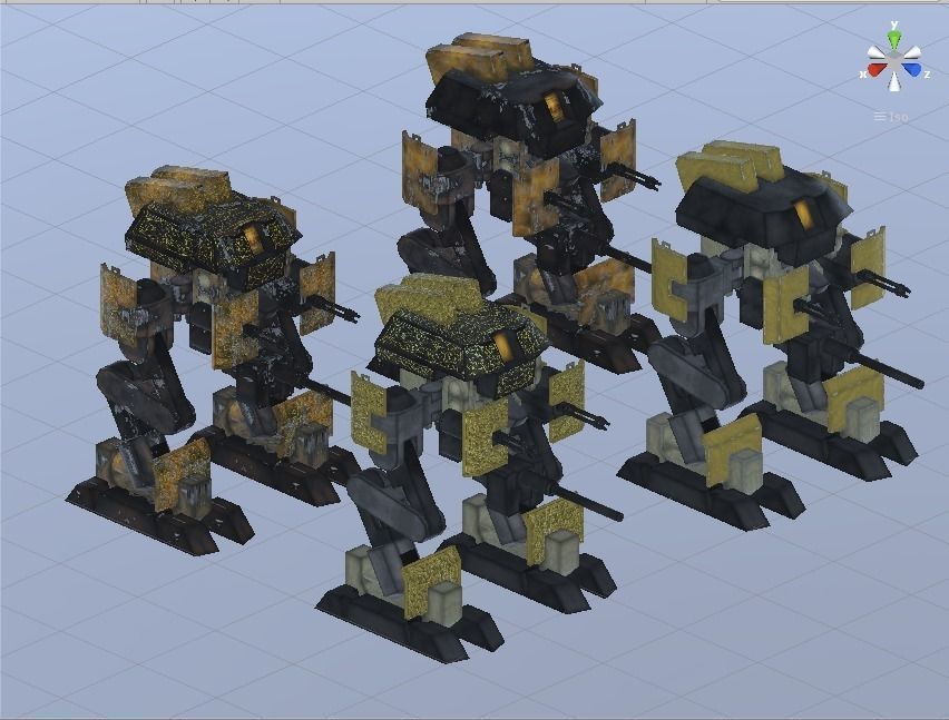 Mecha Ashigaru Low-poly 3D model_2