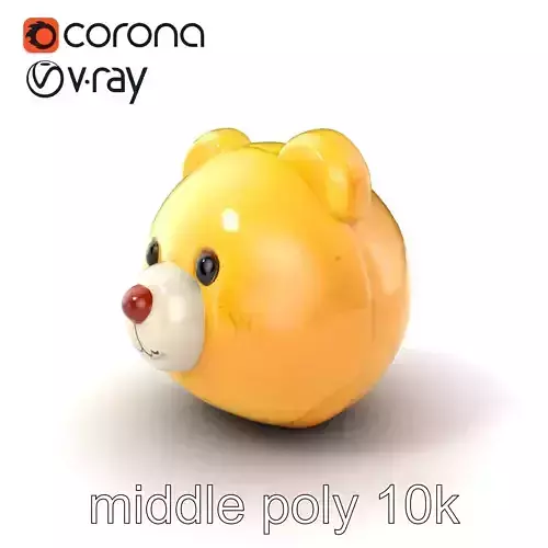 Lovable Plush Toy Sphere Bear model pack