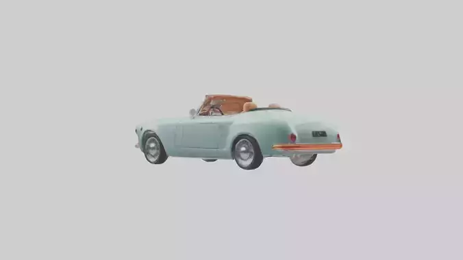 Retro Electric Roadster model Low-poly 3D model