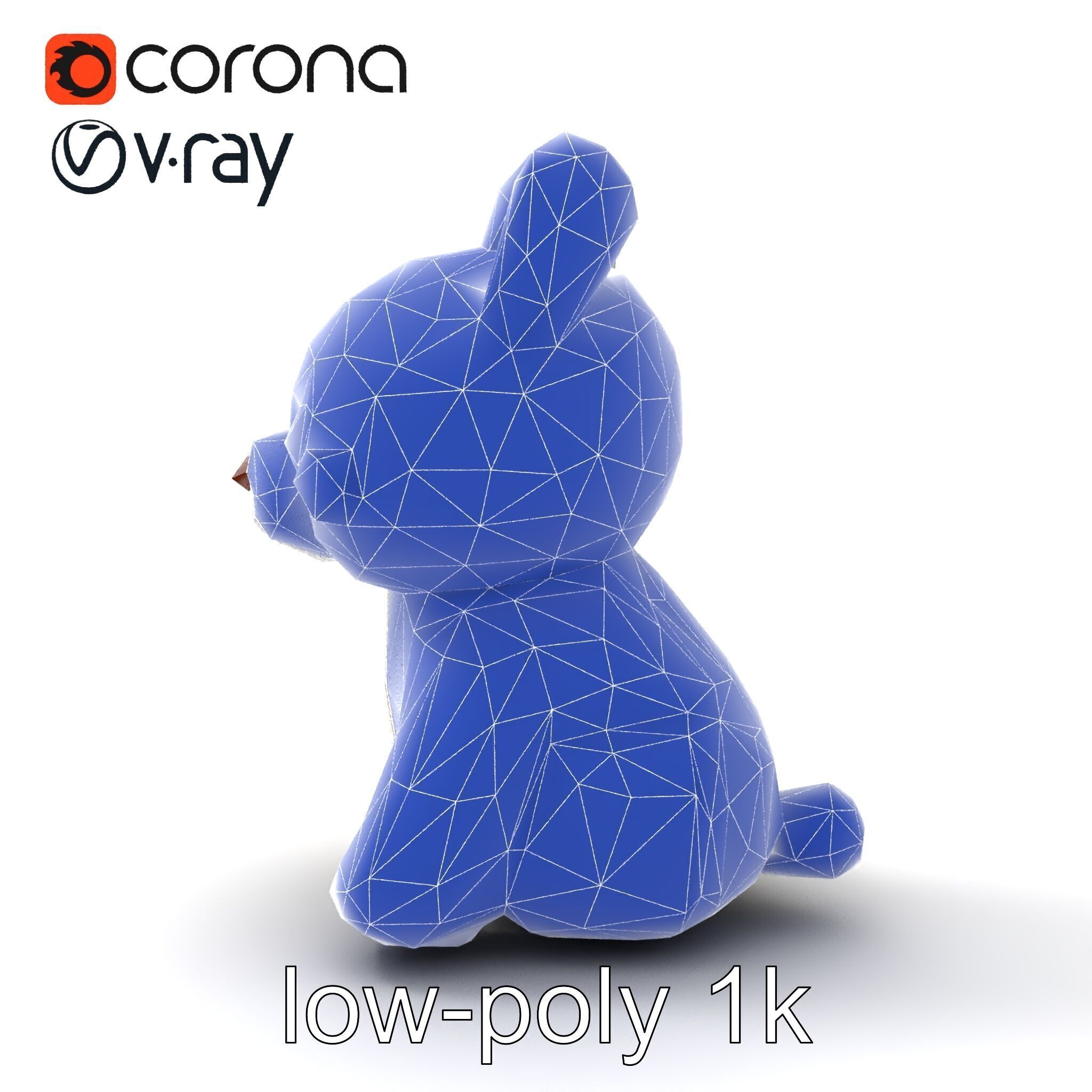 Charming Plush Toy Bunny Model Pack Low-poly 3D model_27