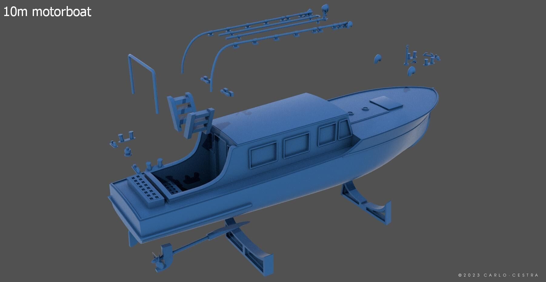 Boats kit for Littorio Class - Commercial license - 1-100 scale 3D print model_30
