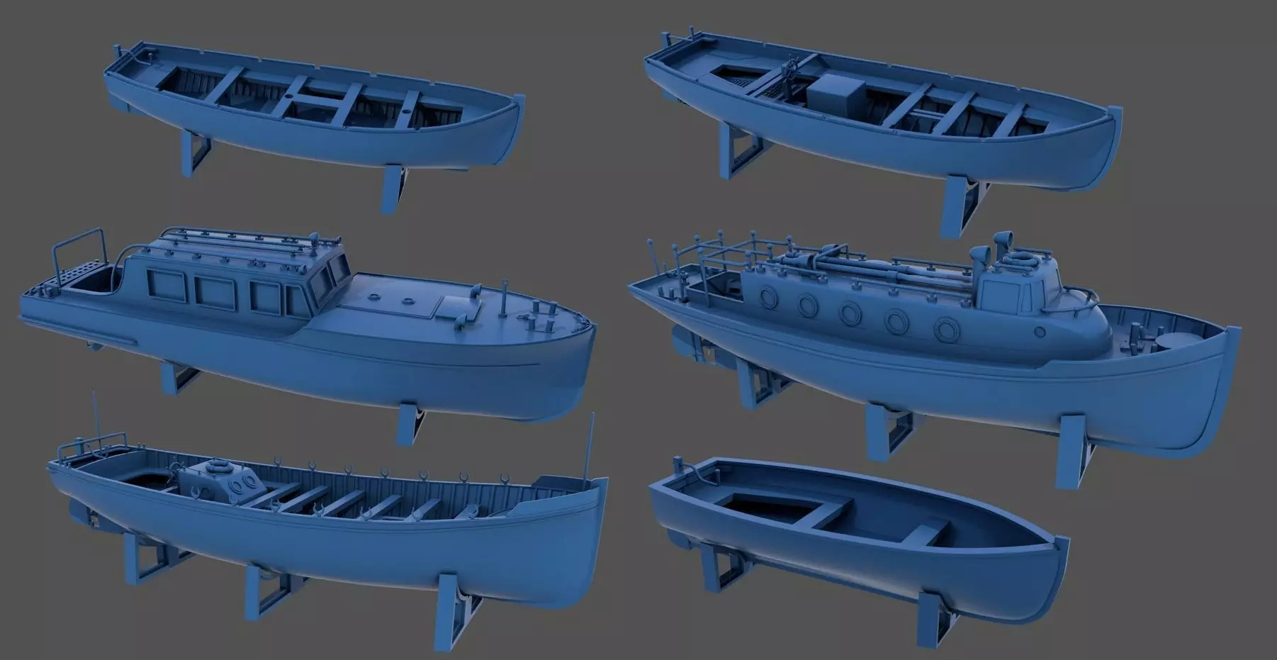 Boats kit for Littorio Class - Commercial license - 1-100 scale 3D print model_0