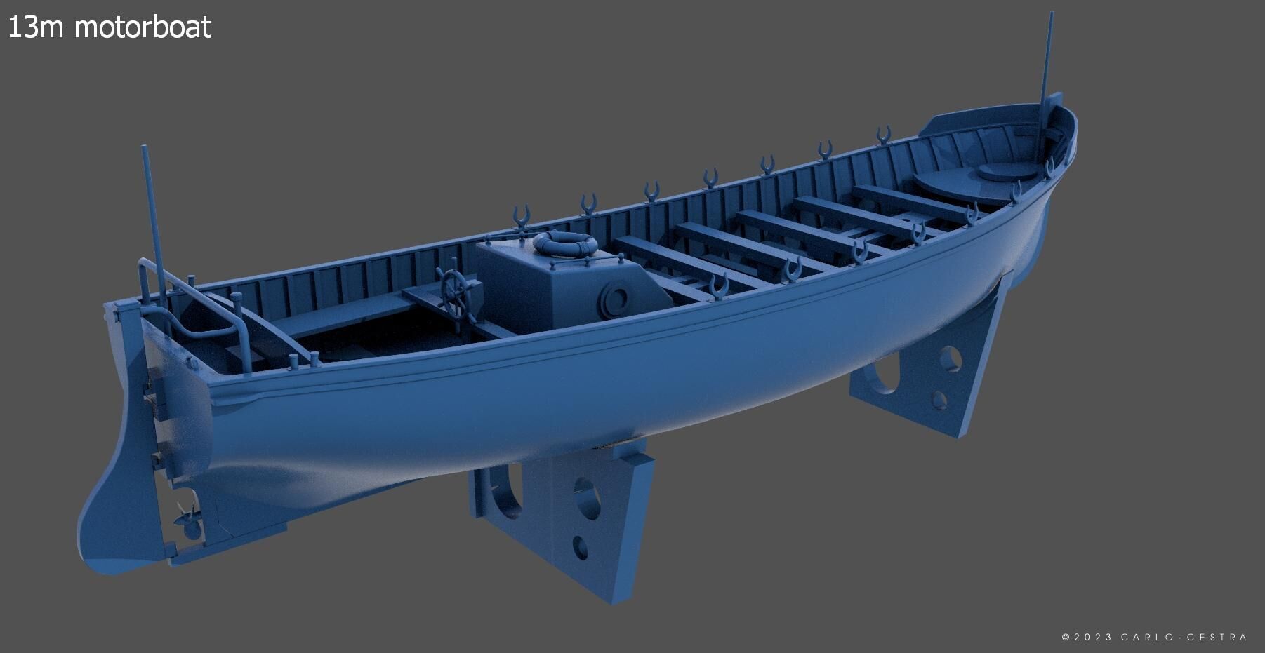 Boats kit for Littorio Class - Commercial license - 1-100 scale 3D print model_11