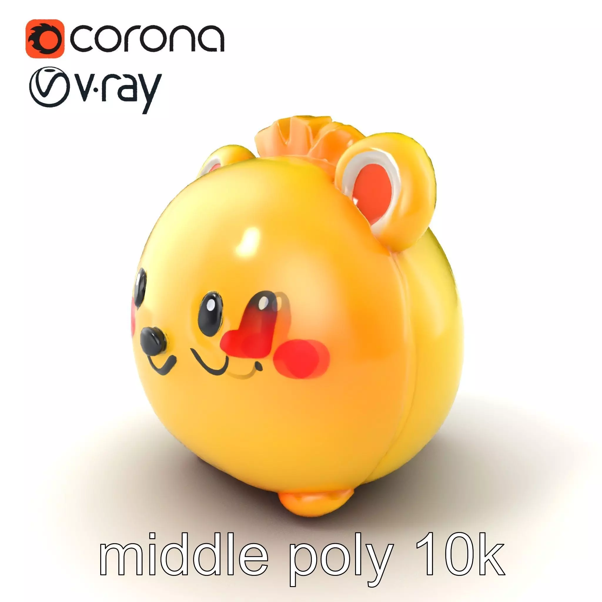 Cute Plush Toy Model Pack Low-poly 3D model_0