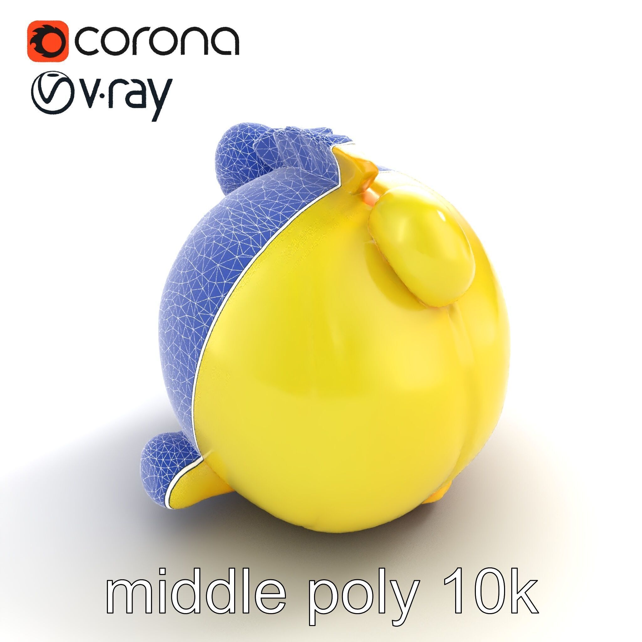 Cute Plush Toy Model Pack Low-poly 3D model_10