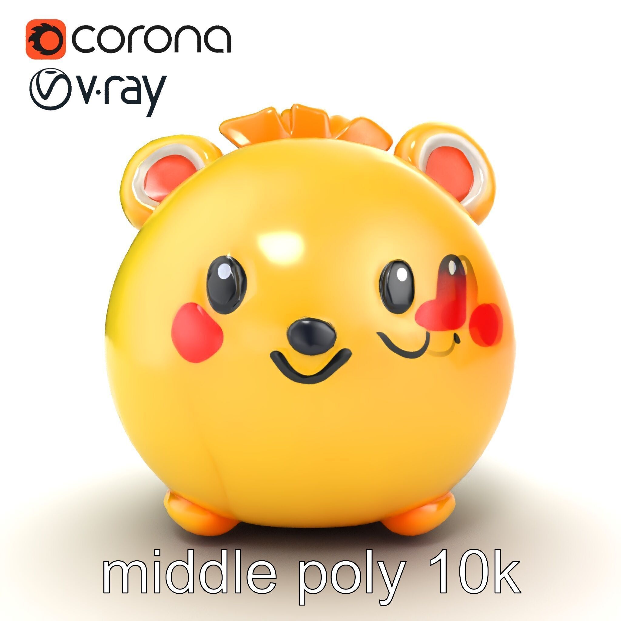 Cute Plush Toy Model Pack Low-poly 3D model_12