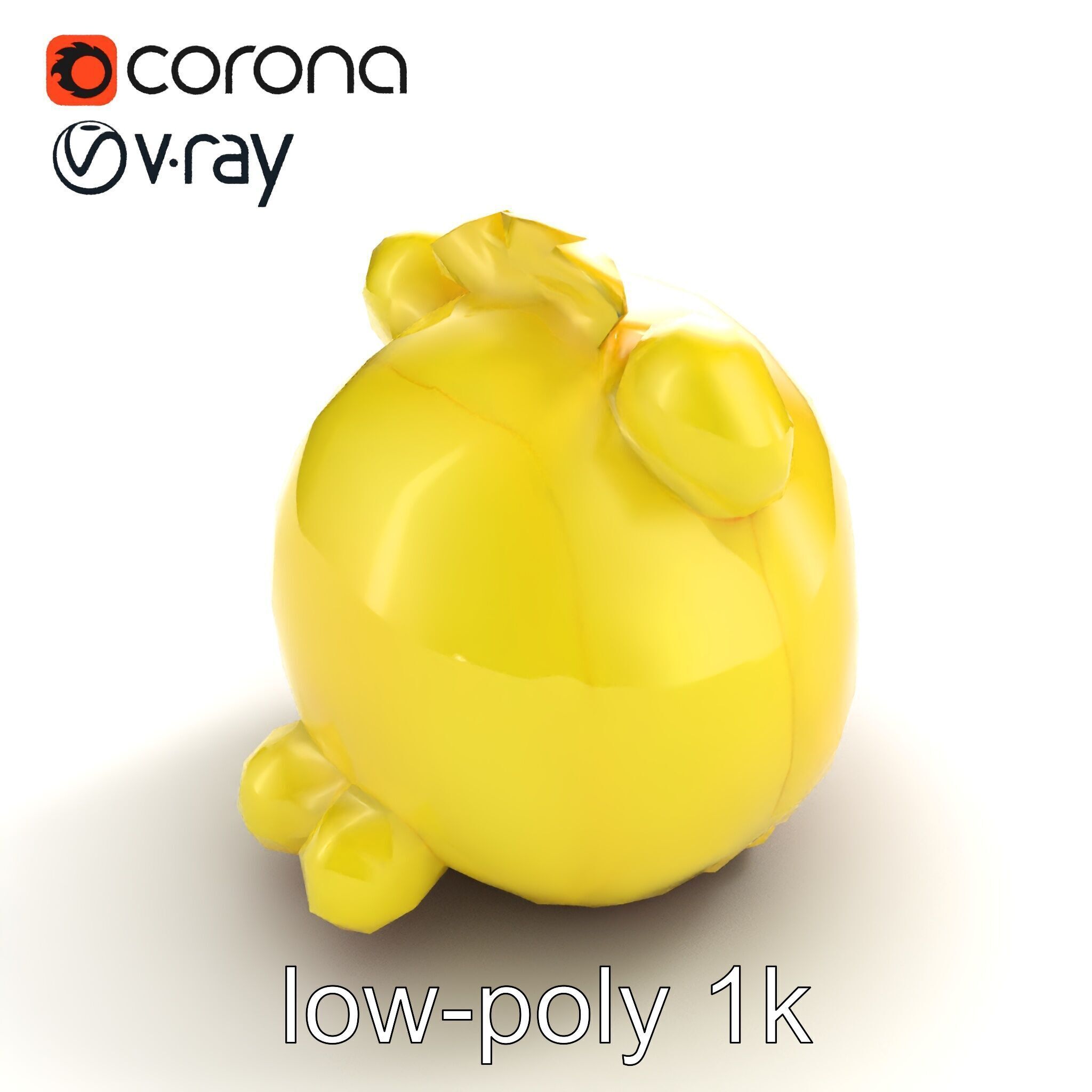 Cute Plush Toy Model Pack Low-poly 3D model_8