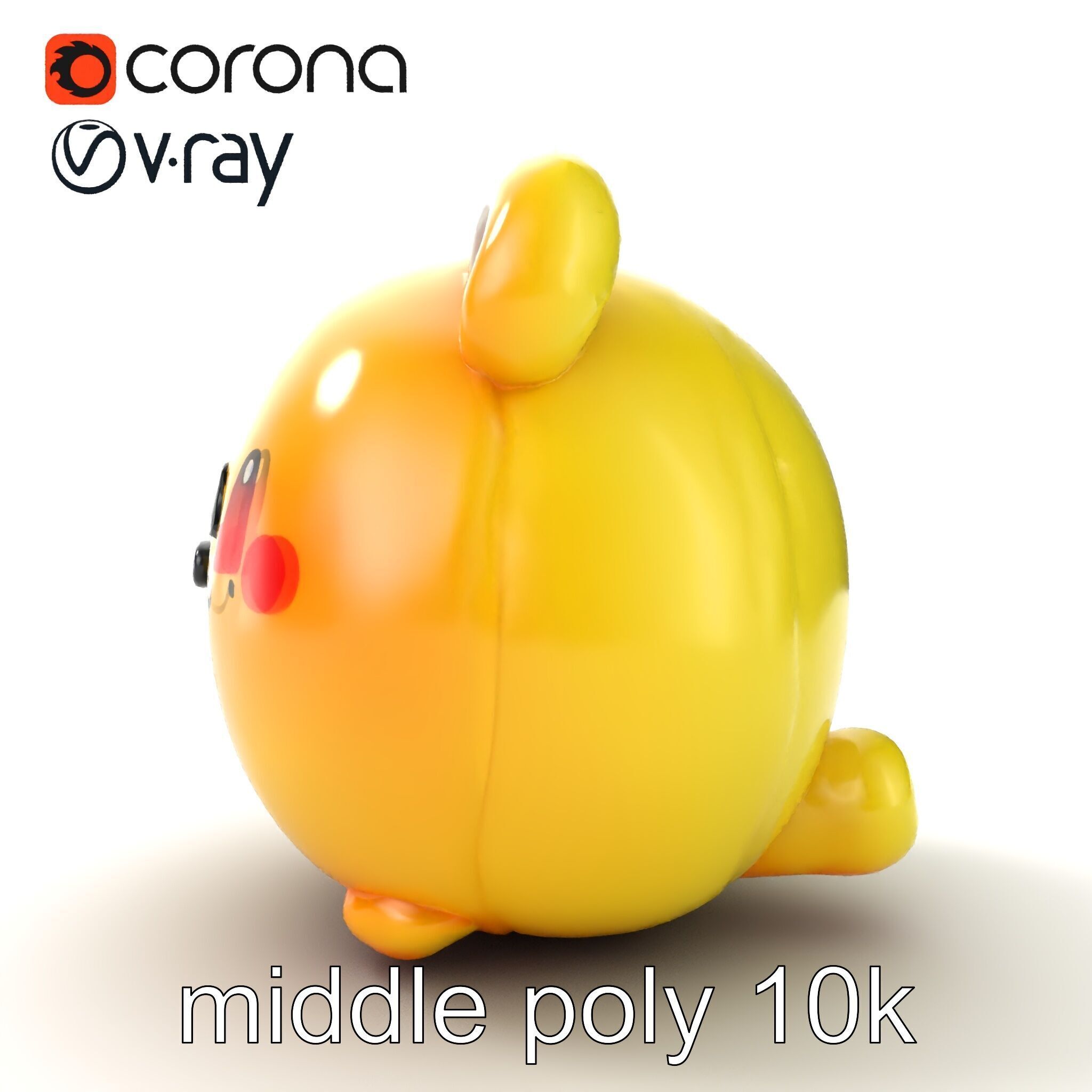 Cute Plush Toy Model Pack Low-poly 3D model_23