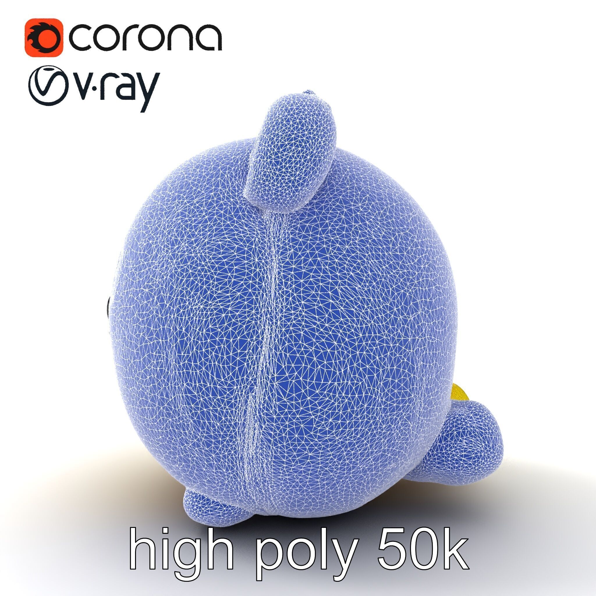 Cute Plush Toy Model Pack Low-poly 3D model_22