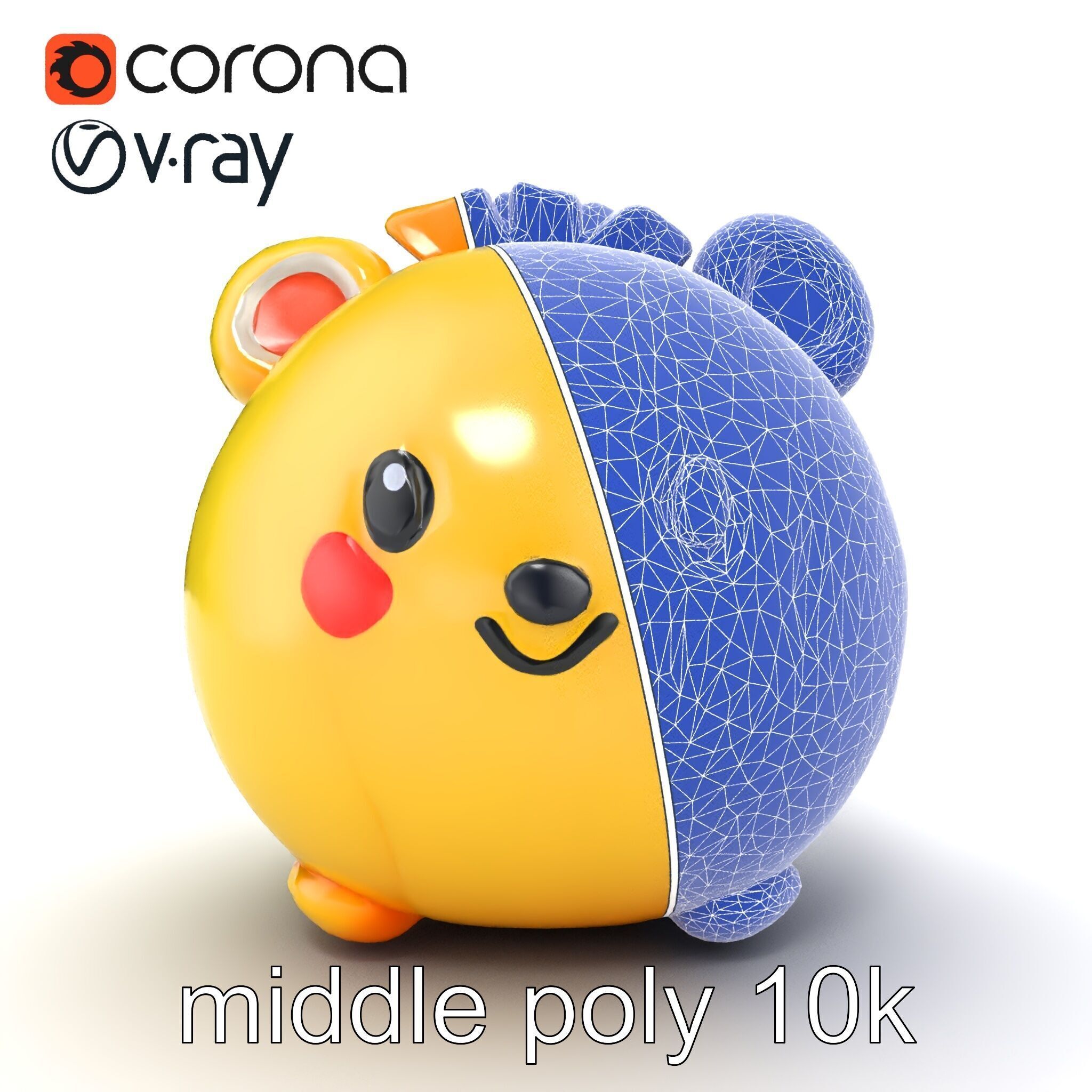 Cute Plush Toy Model Pack Low-poly 3D model_30