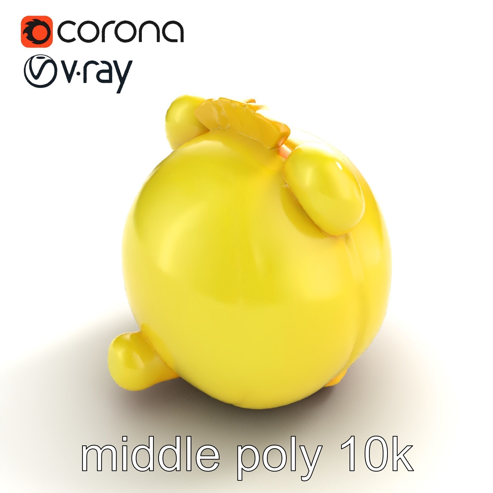 Cute Plush Toy Model Pack Low-poly 3D model_7