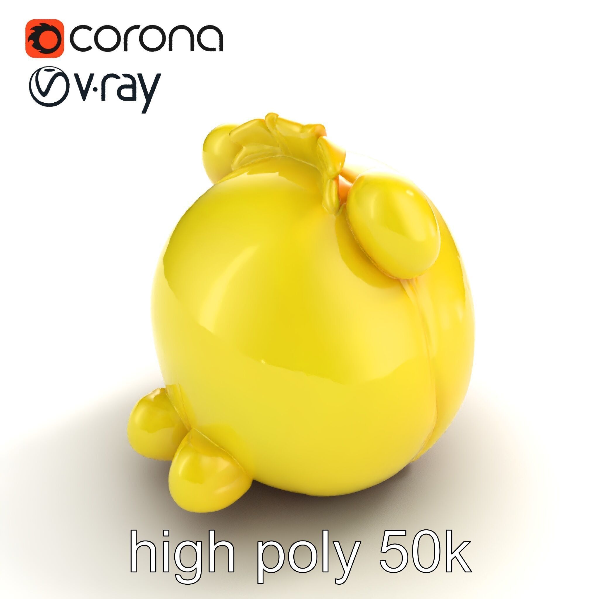 Cute Plush Toy Model Pack Low-poly 3D model_9