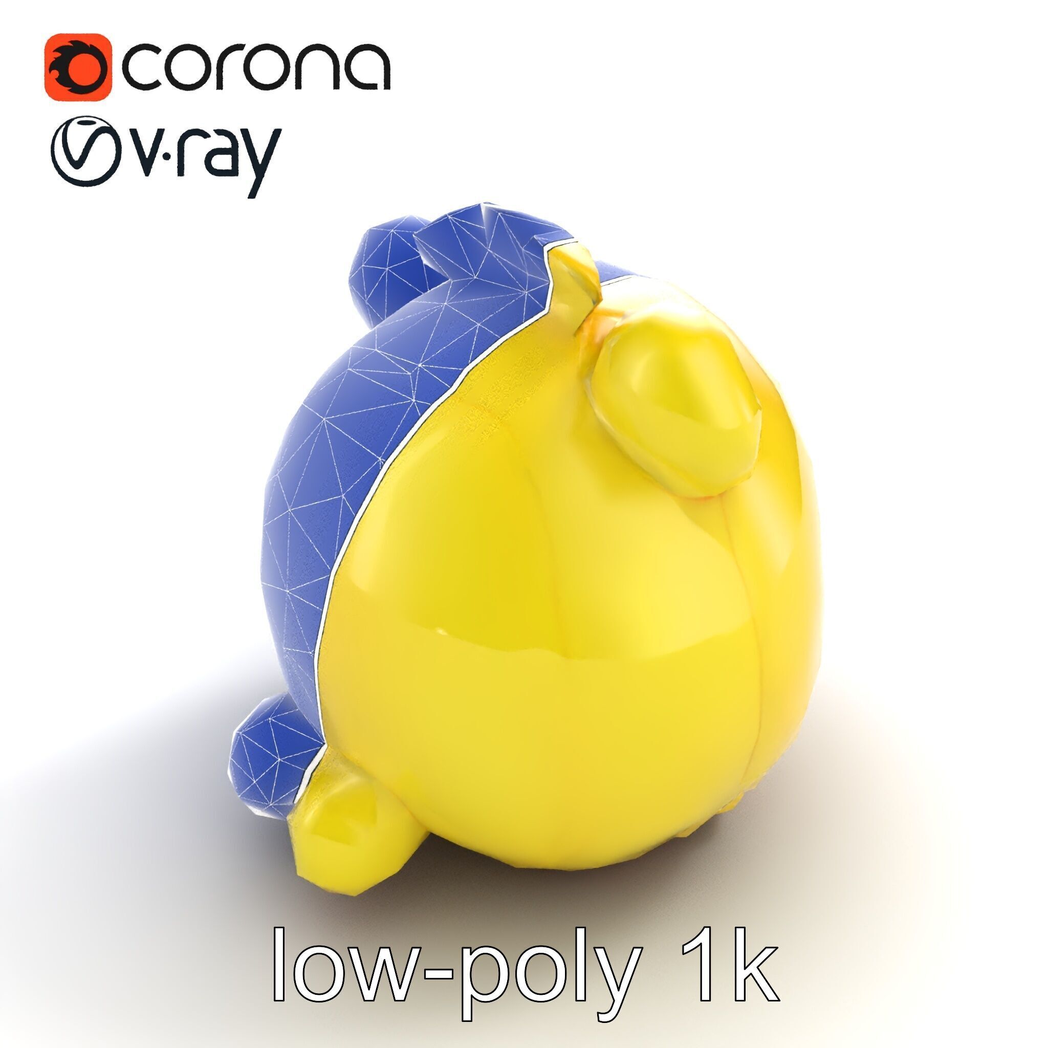 Cute Plush Toy Model Pack Low-poly 3D model_15