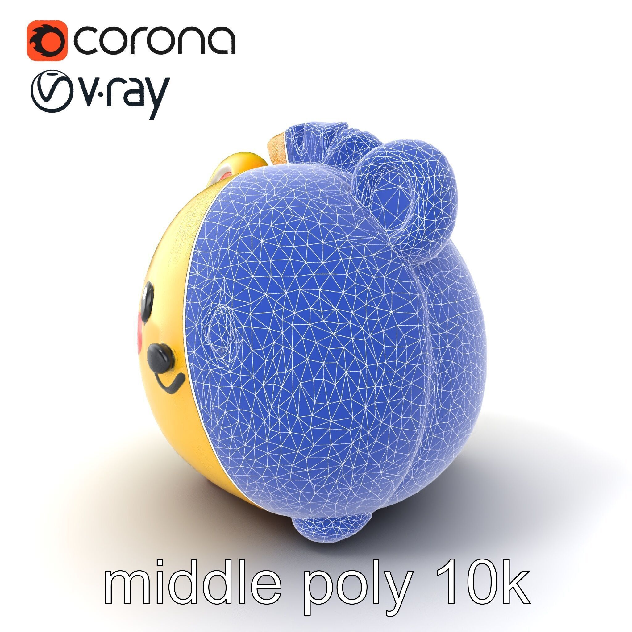 Cute Plush Toy Model Pack Low-poly 3D model_5