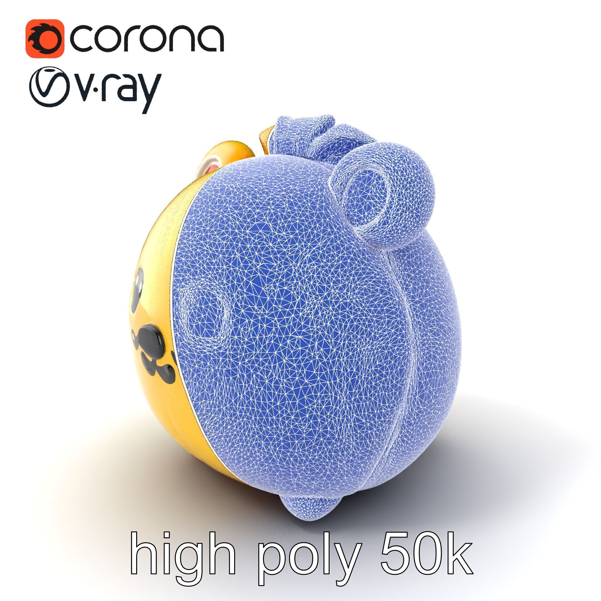 Cute Plush Toy Model Pack Low-poly 3D model_1