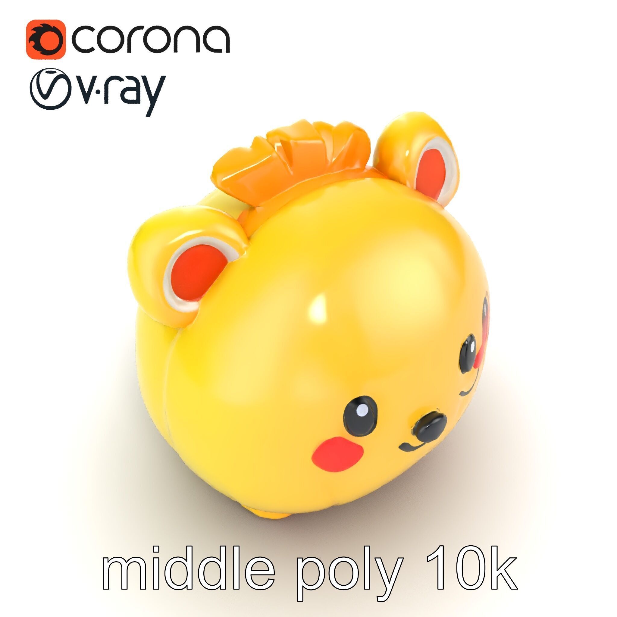 Cute Plush Toy Model Pack Low-poly 3D model_25