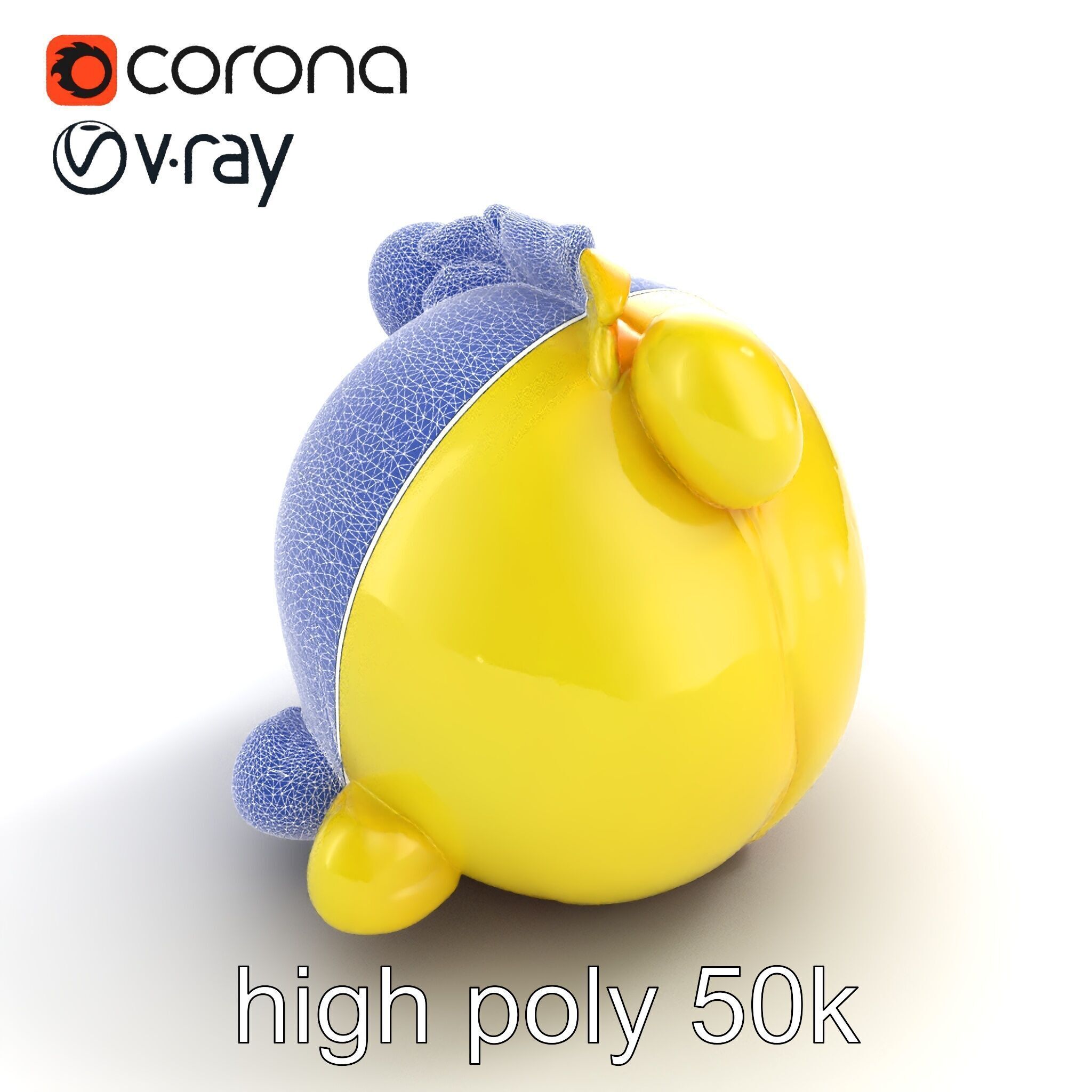 Cute Plush Toy Model Pack Low-poly 3D model_11