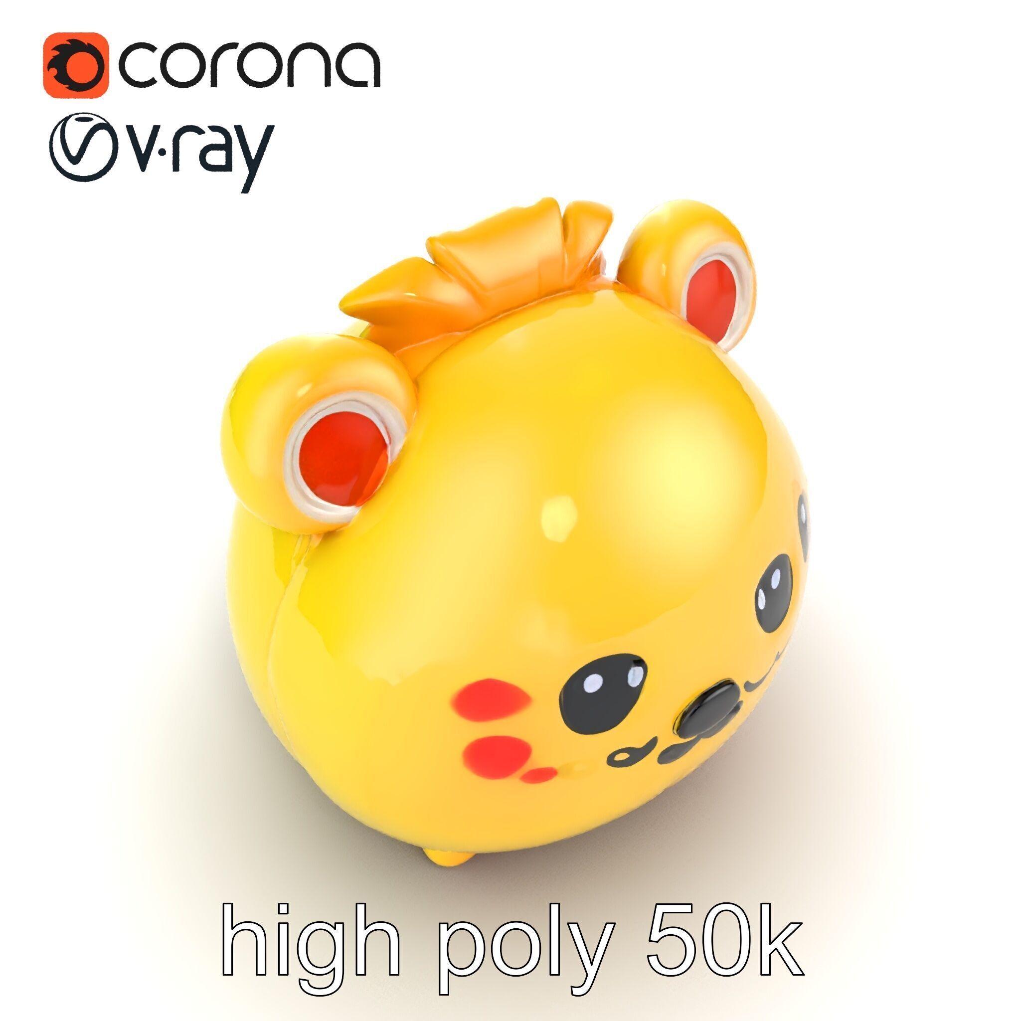 Cute Plush Toy Model Pack Low-poly 3D model_26