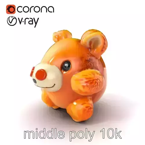 Adorable Plush Bear Soft Toy model pack