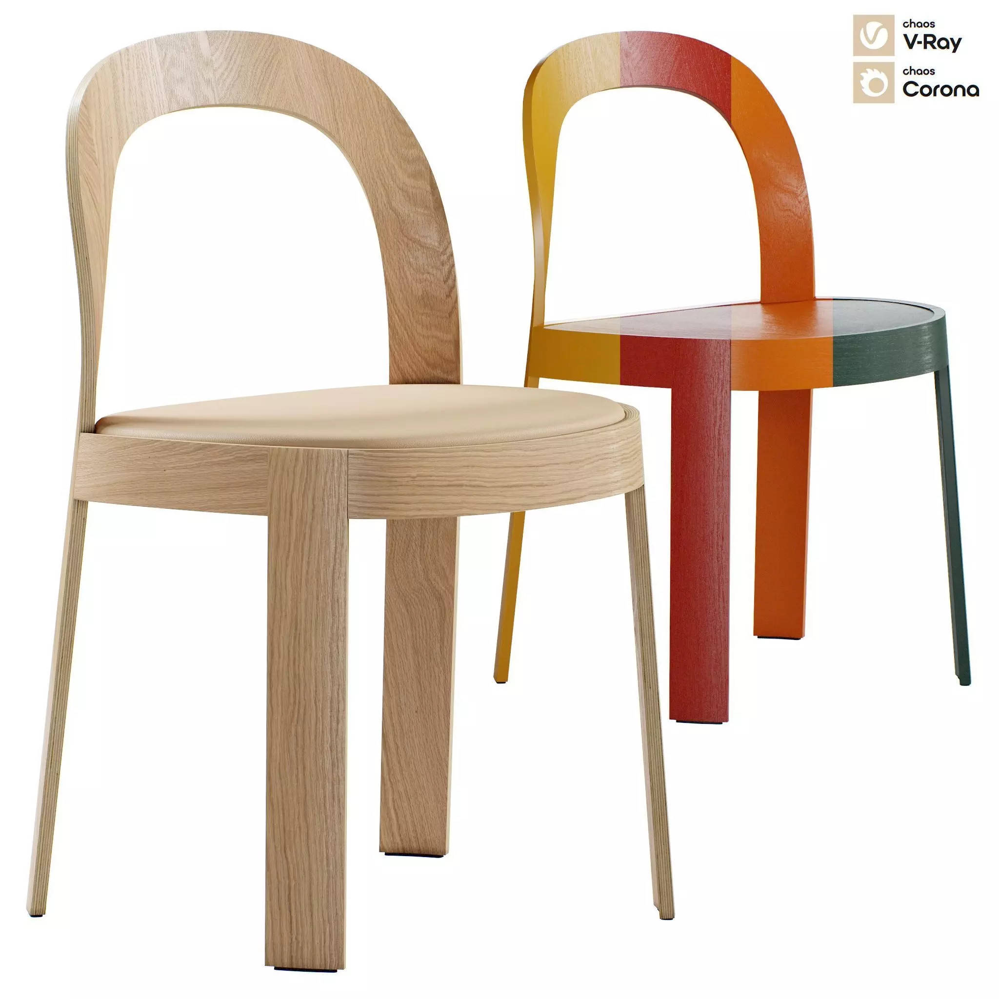 Chair Bla Station OM520 3D model