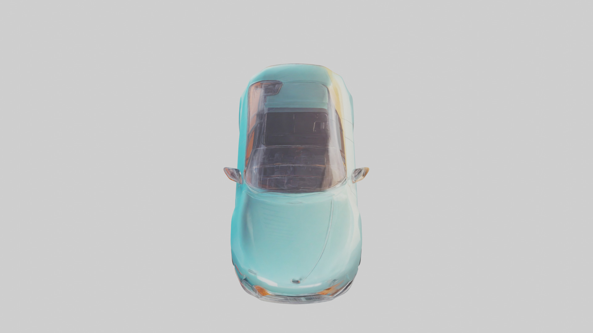 Retro Futuristic Electric Car model Low-poly 3D model_18