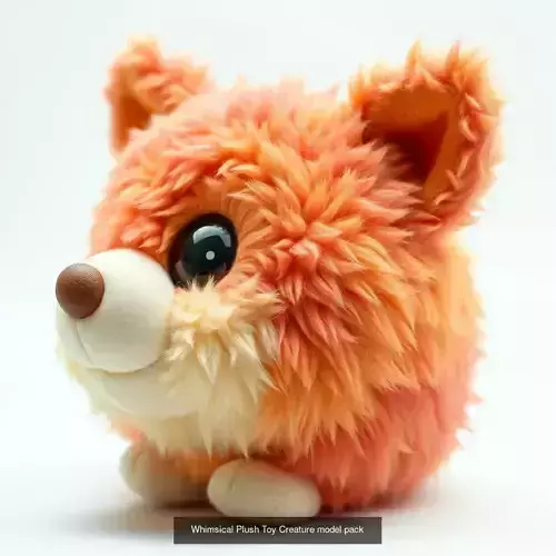 Whimsical Plush Oasis 3D Model Collection