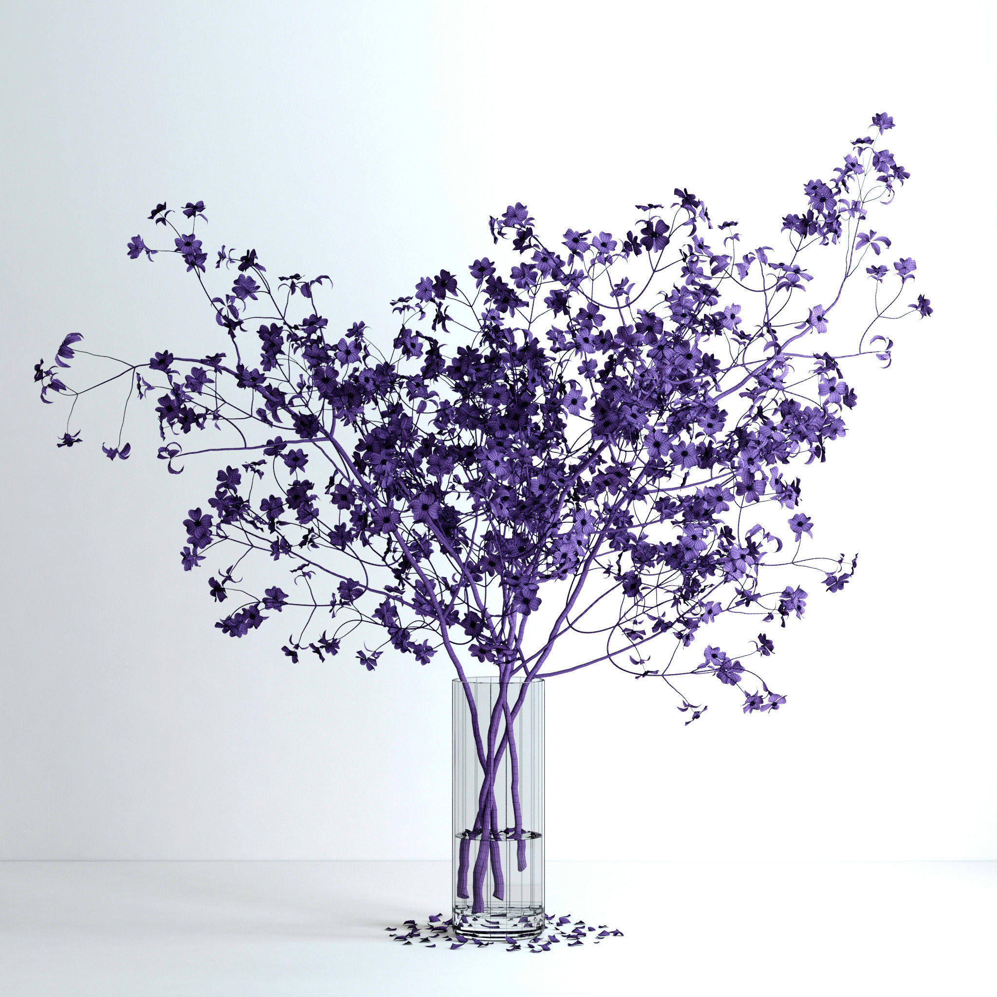 Dogwood Pink Blossom 3D model_8