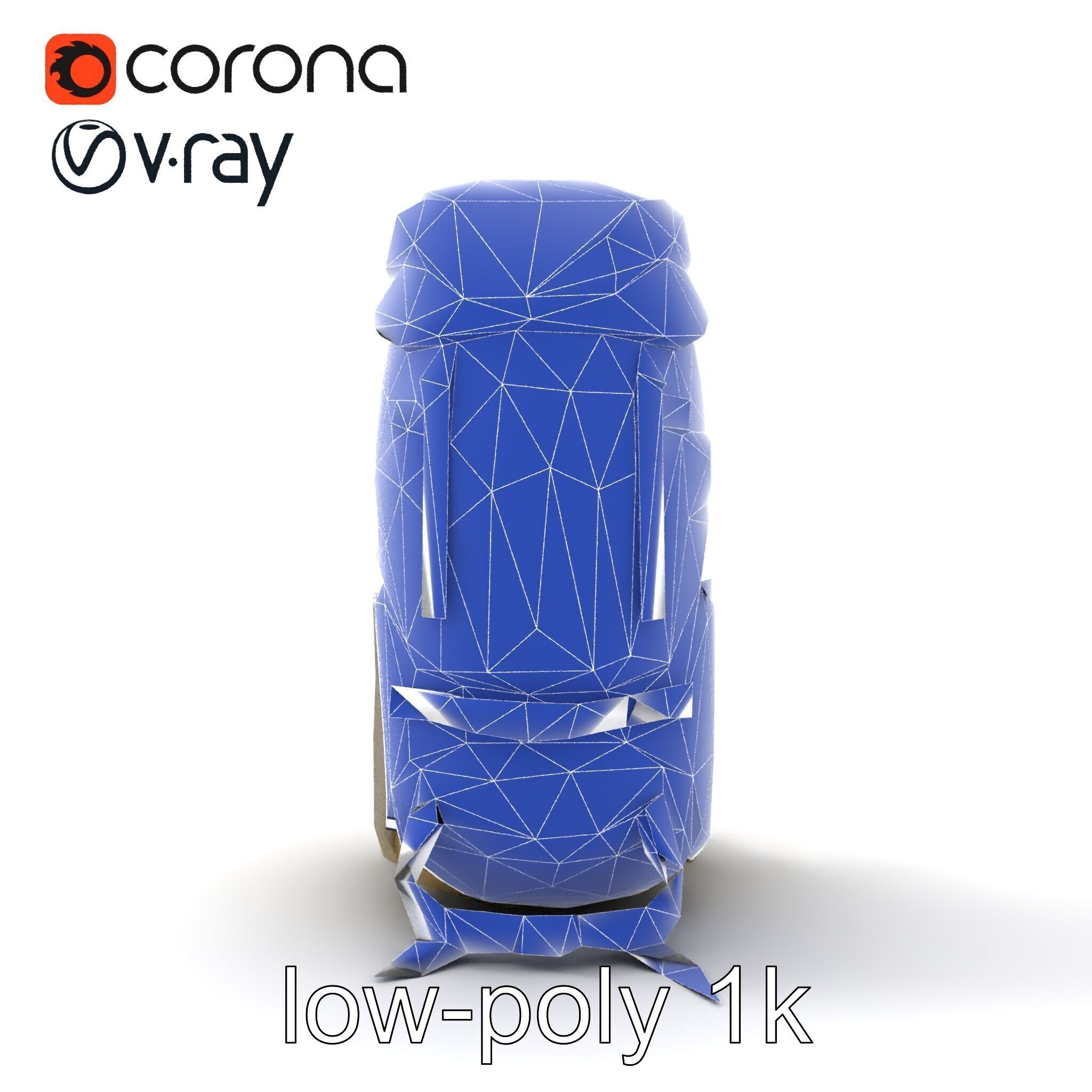 Ergonomic Trekking Rucksack with Lumbar Support model pack Low-poly 3D model_15