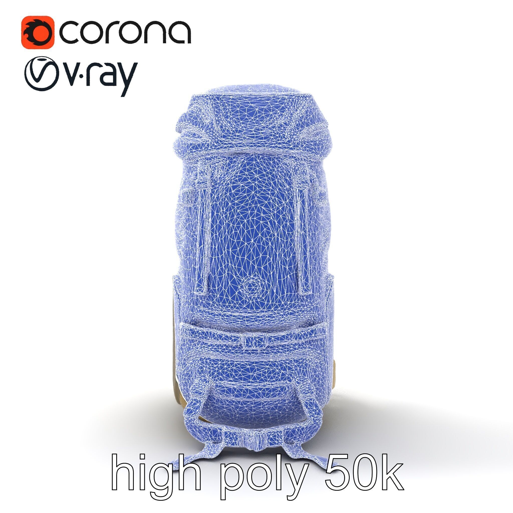 Ergonomic Trekking Rucksack with Lumbar Support model pack Low-poly 3D model_29