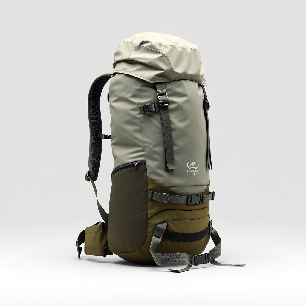 Ergonomic Trekking Rucksack with Lumbar Support model pack Low-poly 3D model_3