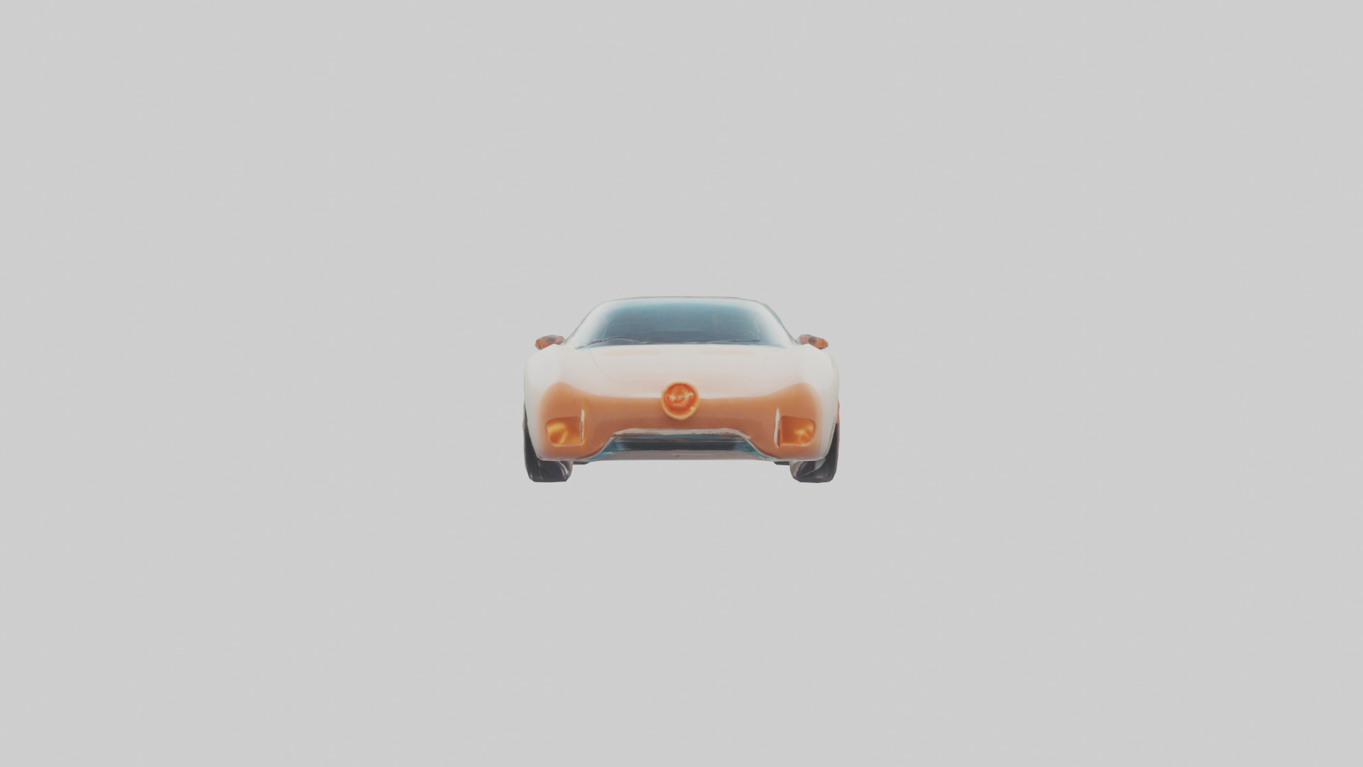 Retro Futuristic Electric Car model 2 Low-poly 3D model_9