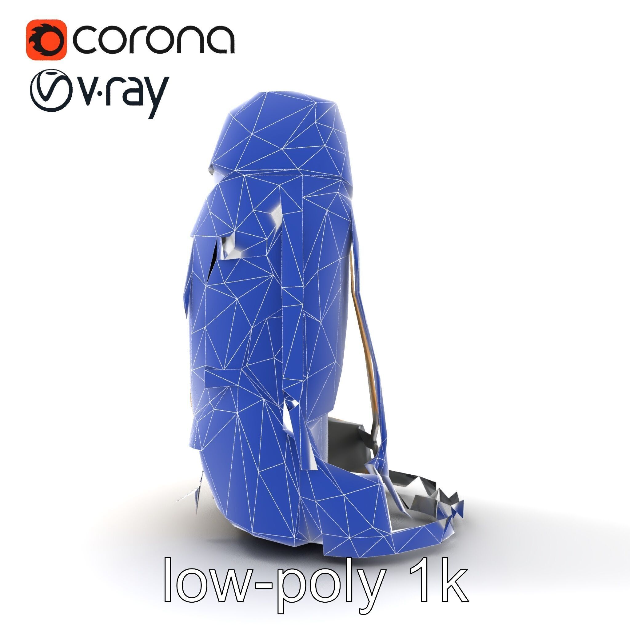 Ultralight Mountaineering Backpack model pack Low-poly 3D model_31