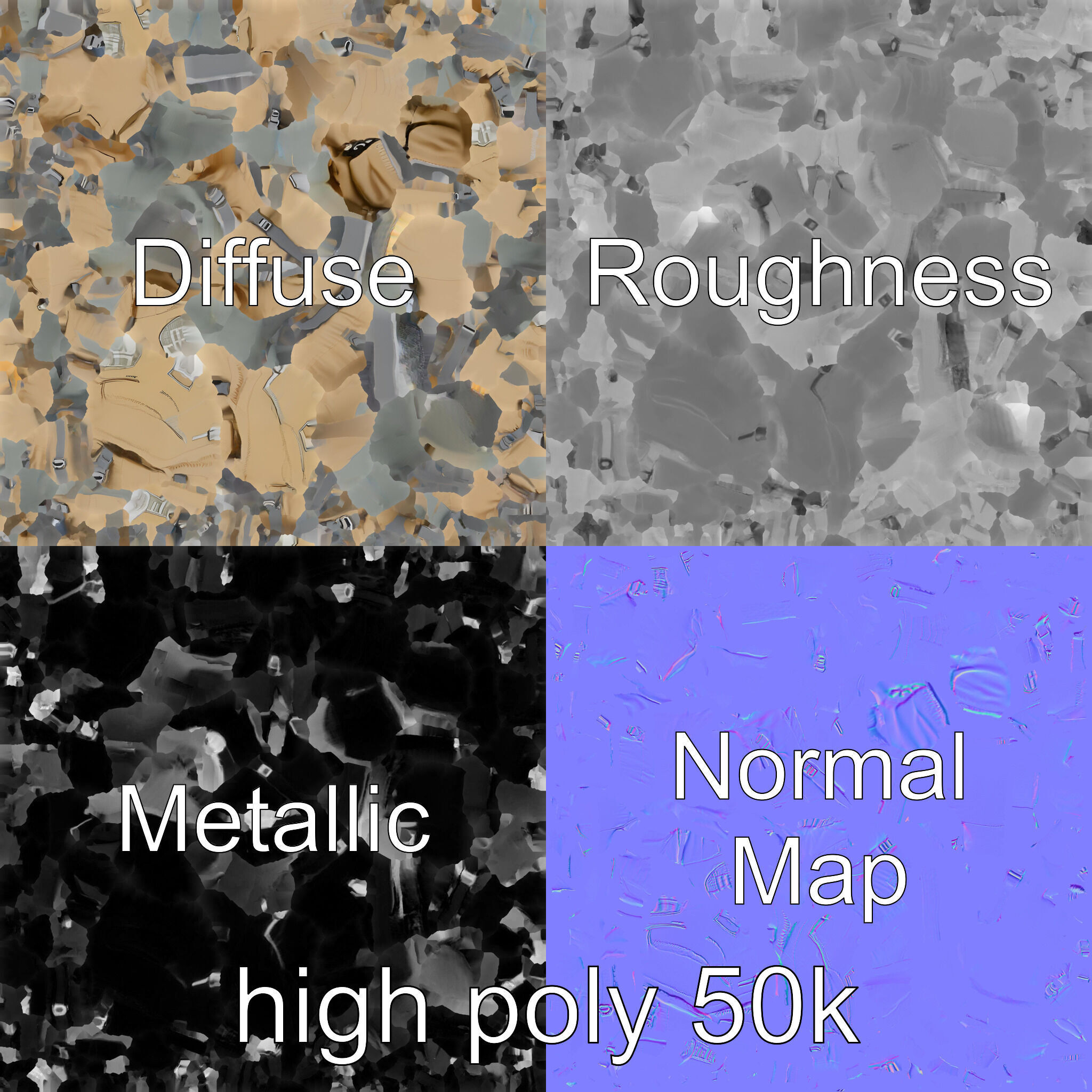 Ultralight Mountaineering Backpack model pack Low-poly 3D model_3