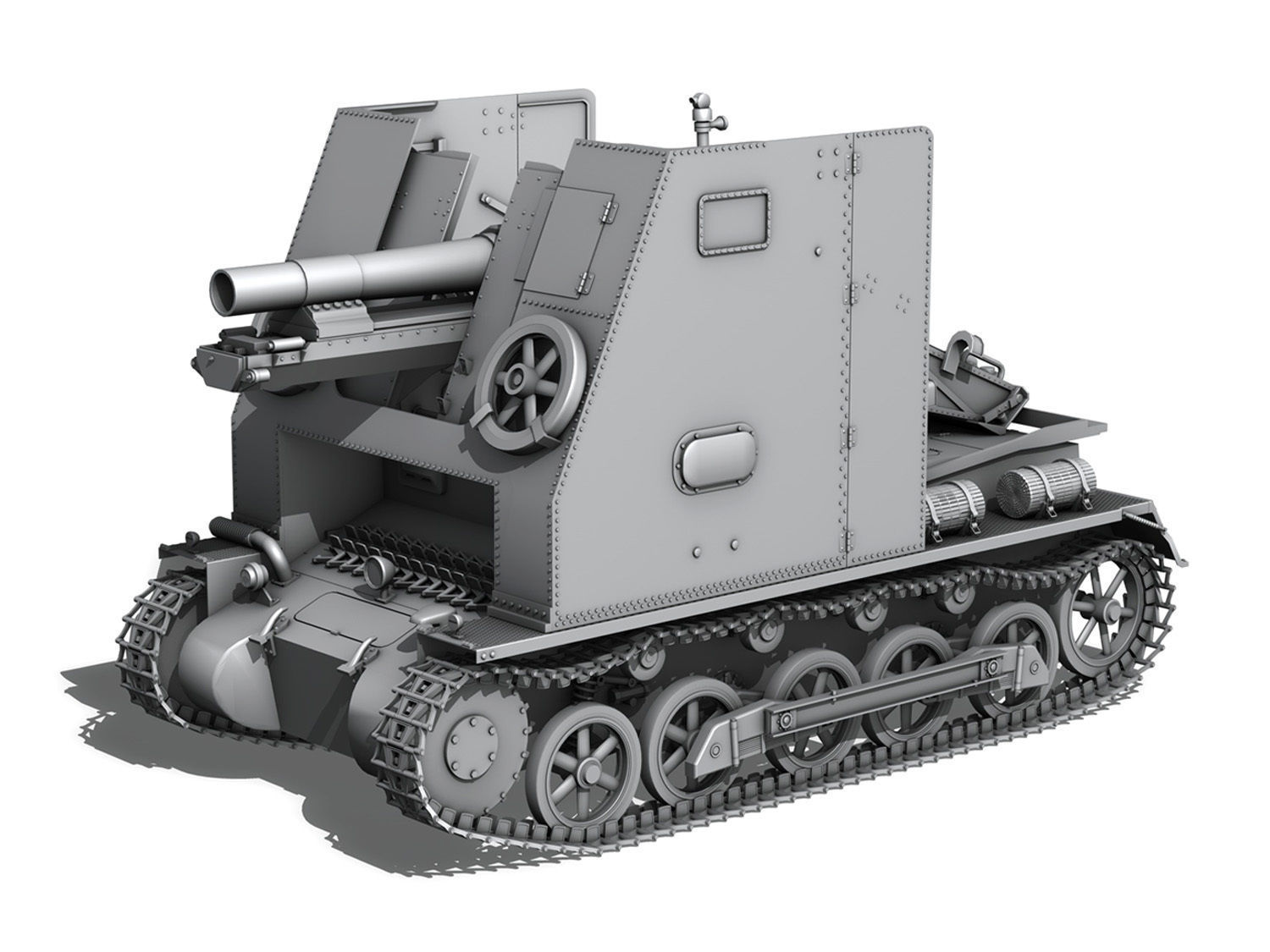 Early german WWII Tanks - Collection 3D model_25