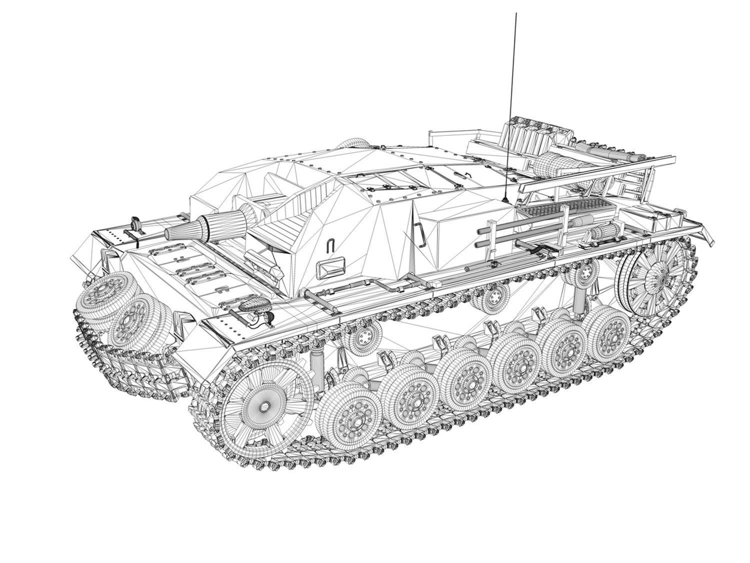 Early german WWII Tanks - Collection 3D model_49