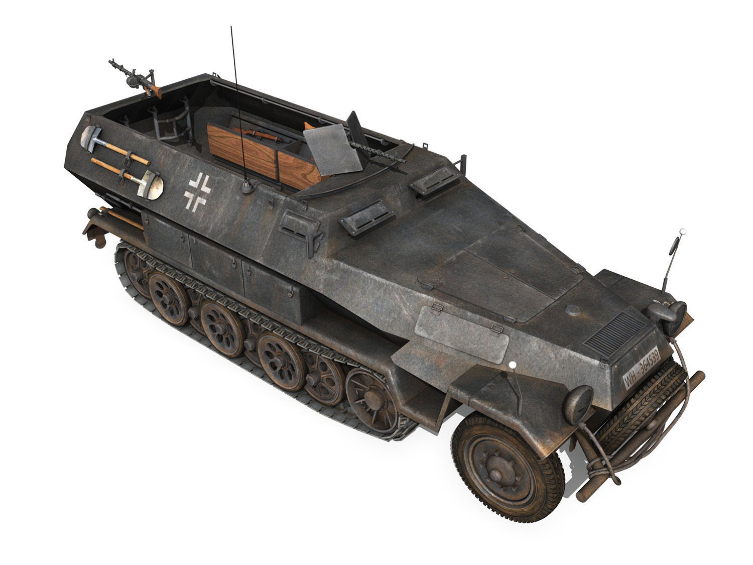 Early german WWII Tanks - Collection 3D model_10
