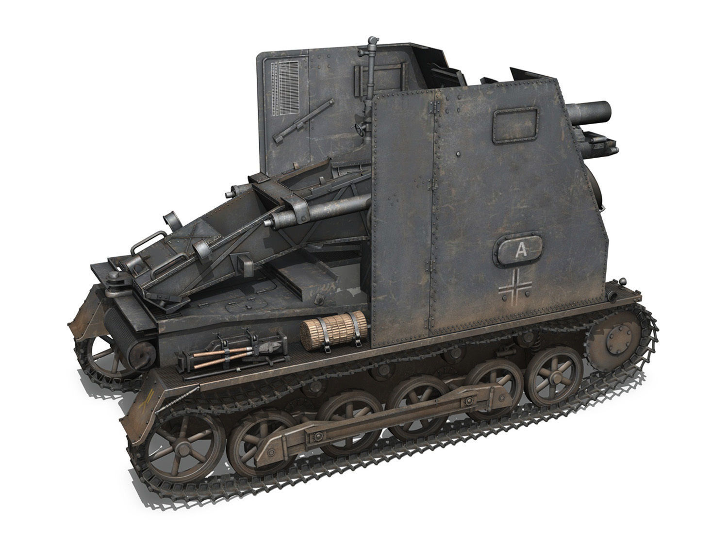 Early german WWII Tanks - Collection 3D model_18