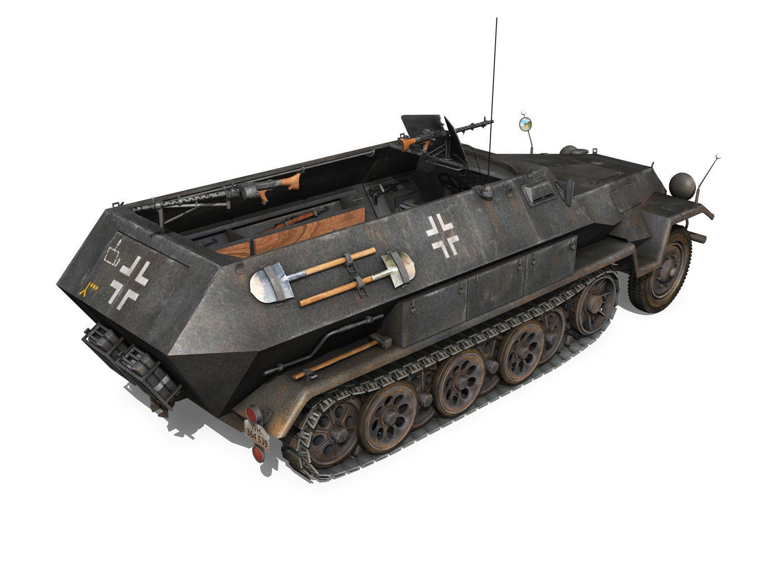 Early german WWII Tanks - Collection 3D model_6