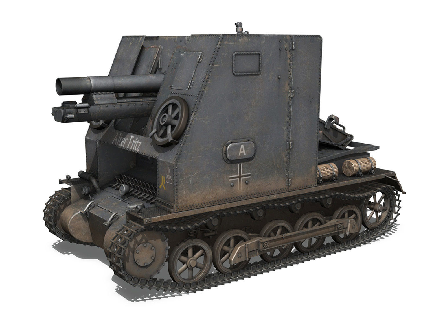 Early german WWII Tanks - Collection 3D model_14