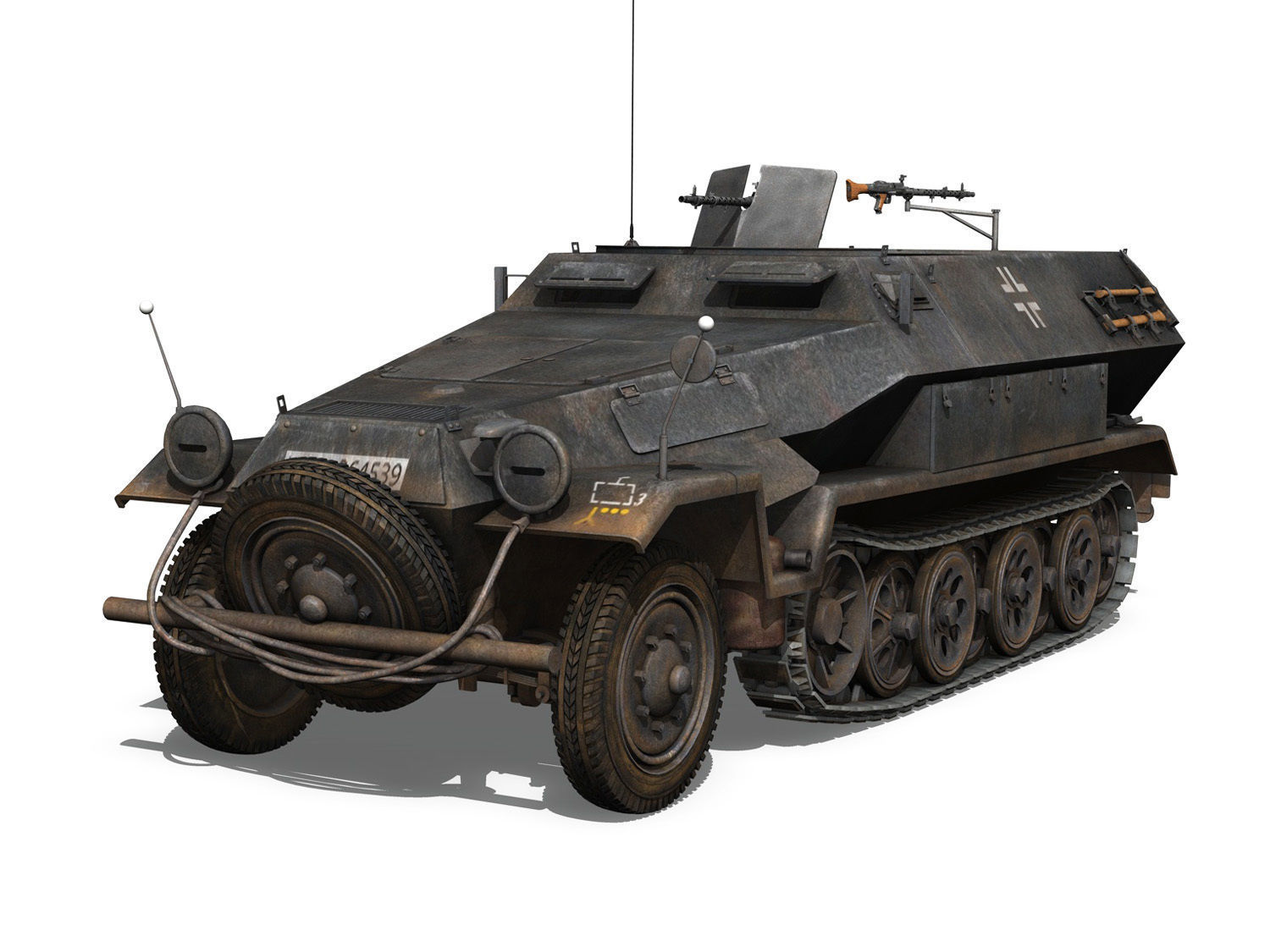 Early german WWII Tanks - Collection 3D model_3
