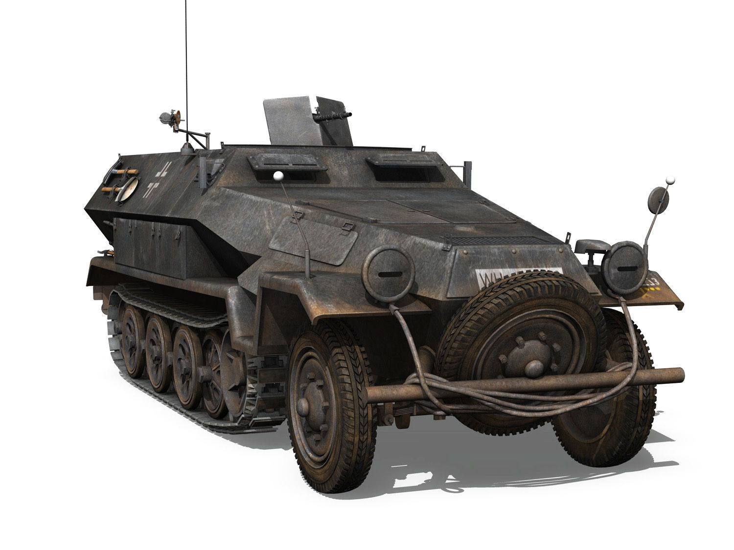 Early german WWII Tanks - Collection 3D model_8