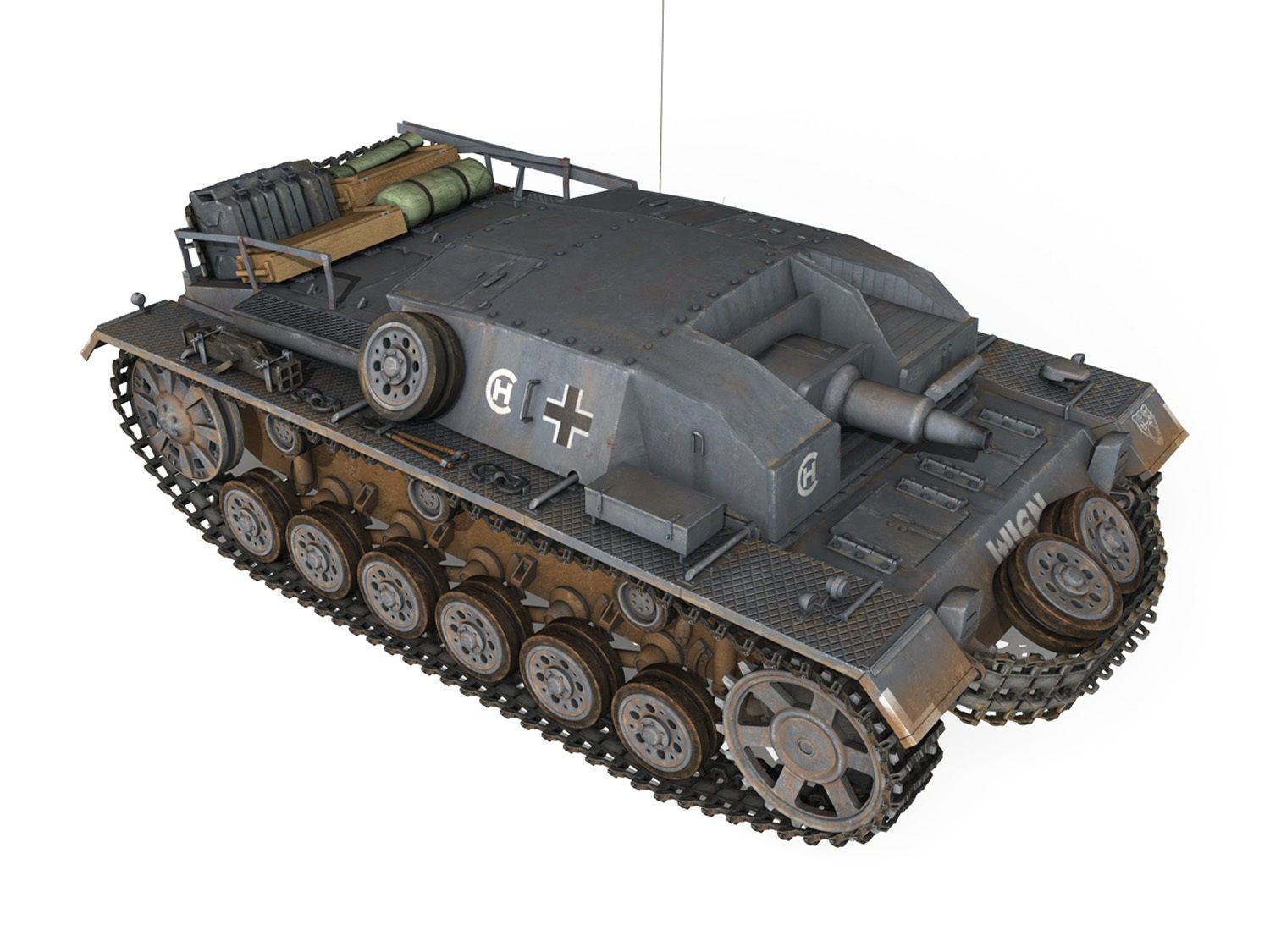 Early german WWII Tanks - Collection 3D model_44