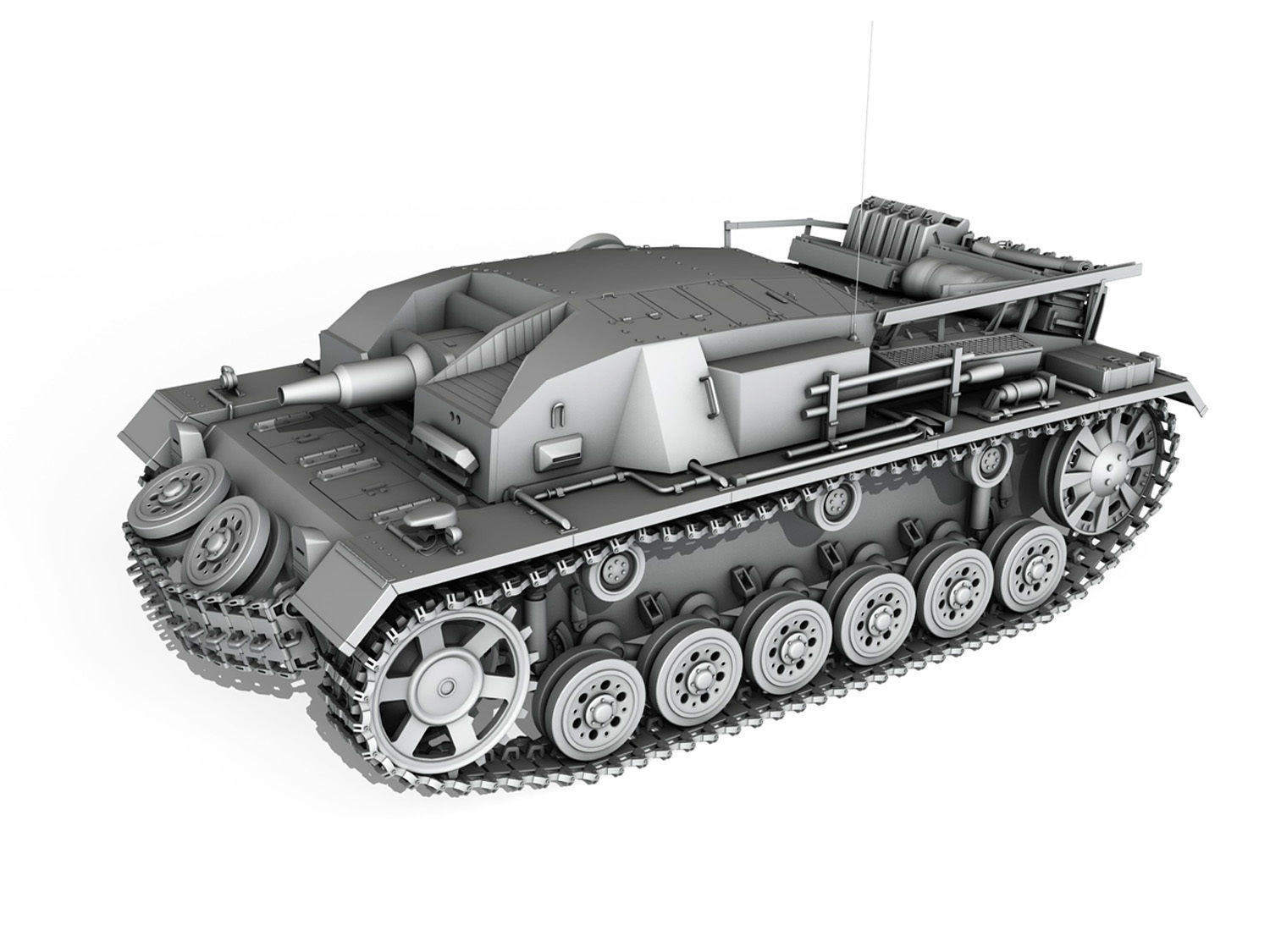 Early german WWII Tanks - Collection 3D model_48