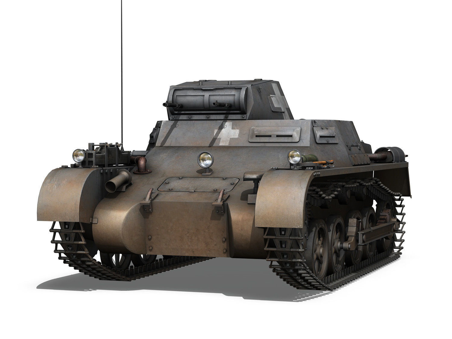 Early german WWII Tanks - Collection 3D model_27